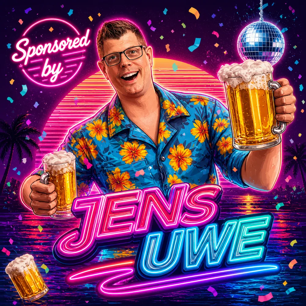 Jens Uwe mit zwei Maß Bier – Sponsored by Jens Uwe